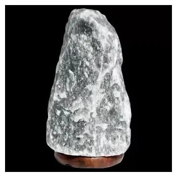 Solná lampa Lampa z šedé himalájské soli 1,5–2 kg | Přírodní solná lampa pro očistu a harmonii (včetně kabelu a žárovky)