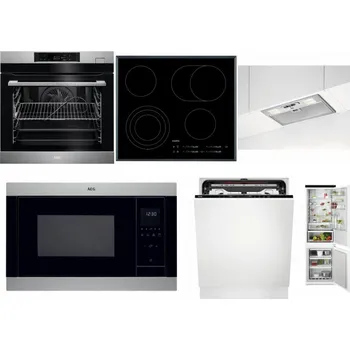 Set domácích spotřebičů AEG BSK782380M + AEG Mastery DirectTouch HK654070FB + AEG DGB3523S + AEG Mastery MSB2547D-M + AEG FSE74707P + AEG TSC6M181ES