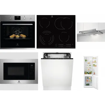 Set domácích spotřebičů ELECTROLUX KODGH70TX + ELECTROLUX EHF6547FXK + ELECTROLUX LFP326S + ELECTROLUX EMS4253TEX + ELECTROLUX EEA27200L + ELECTROLUX LND5FE18S