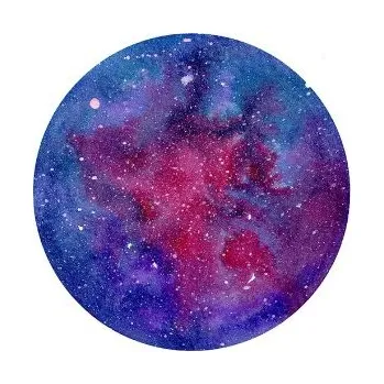 Puzzle Kulaté dřevěné puzzle - Modro fialový vesmír, A5