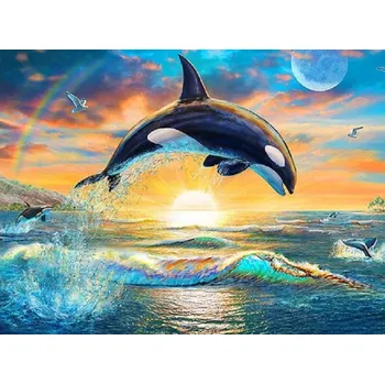 Diamantové malování HUACAN DIAMOND PAINTING - DIAMANTOVÁ MOZAIKA - KOSATKA 03