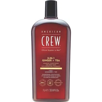 Šampon American Crew 3-in-1 Ginger+Tea - Šampon, kondicionér a tělový gel 3 v1 1000 ml