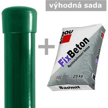 Plotový sloupek Sada Sloupek Damiplast®; 48/1,5 + Fixbeton 25kg Výška (mm): 3000