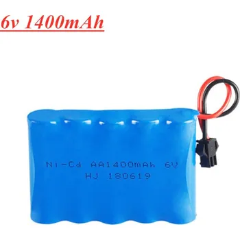 Článková baterie Ni-Cd pack 1400mAh 6V dobíjecí baterie pro RC elektrické hračky Auta Lodě zbraně osvětlení
