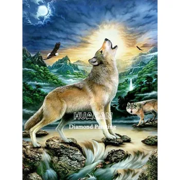 Mozaiková sada DIAMANTOVÁ MOZAIKA VLK 10 - SLEVA -50%