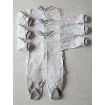 Dupačky Bavlněný overal šedomodrý Medvídci Baby Service (8348)