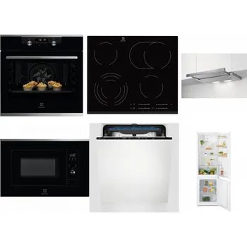 Set domácích spotřebičů ELECTROLUX KODDP77X + ELECTROLUX EHF6547FXK + ELECTROLUX LFP326S + ELECTROLUX LMS2203EMX + ELECTROLUX EES48200L + ELECTROLUX LND5FE18S