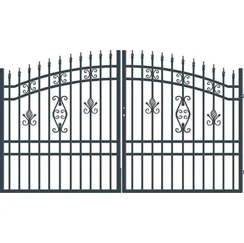 Pletivo ALICE brána dvoukřídlá s pohonem; 3000x1750mm antracit 1.75 m