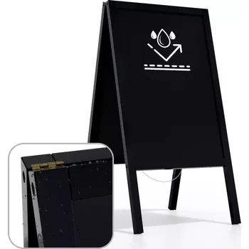 Allboards, Reklamní áčko s křídovou tabulí 118x61 cm - voděodolné černý rám,PK96WRBK