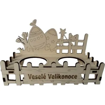 Velikonoční dekorace IDARY Stojánek na 2 velikonoční vajíčka
