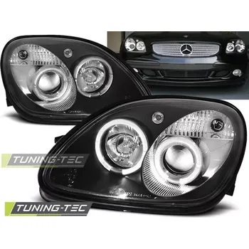 Přední světlomet PŘEDNÍ SVĚTLA MERCEDES SLK R170, 1996-2004, ANGEL EYES, ČERNÉ BLACK (LPME15)