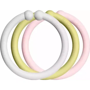 Hračka pro nejmenší BIBS kroužky Loops 12ks Haze/Meadow/Blossom (900237)