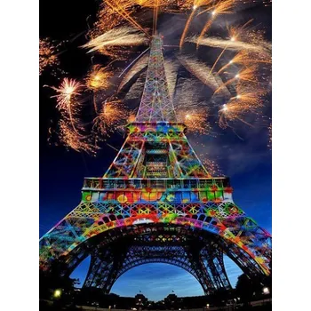 Diamantové malování DIAMANTOVÁ MOZAIKA EIFFELOVA VĚŽ 06 - SLEVA -50%
