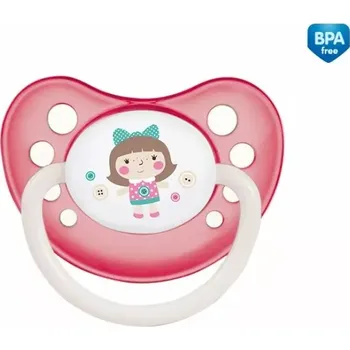 Canpol babies Dudlík 0-6m kaučukový anatomický TOYS holčička růžová