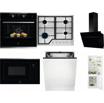 Set domácích spotřebičů ELECTROLUX KODEH70X + ELECTROLUX KGS6426SX + ELECTROLUX LFV316K + ELECTROLUX LMS4253TMX + ELECTROLUX EEA27200L + ELECTROLUX LND5FE18S