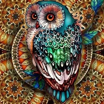 Mozaiková sada DIAMANTOVÁ MOZAIKA SOVA 01 - SLEVA -50%
