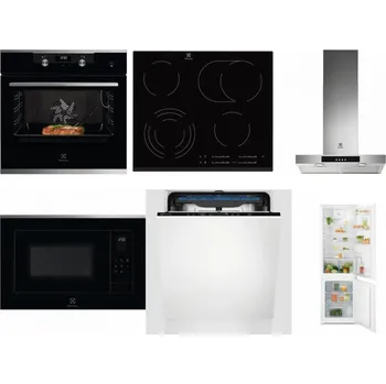 Set domácích spotřebičů ELECTROLUX KODEC75X2 + ELECTROLUX EHF6547FXK + ELECTROLUX LFT426X + ELECTROLUX LMS4253TMX + ELECTROLUX EES48200L + ELECTROLUX LND5FE18S