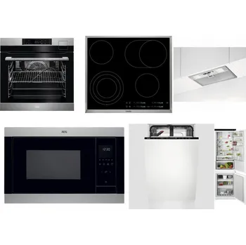 Set domácích spotřebičů AEG BSK792380M + AEG Mastery DirectTouch HK654070XB + AEG DGB3523S + AEG Mastery MSB2547D-M + AEG Mastery GlassCare FSE73407P + AEG TSC6M181ES
