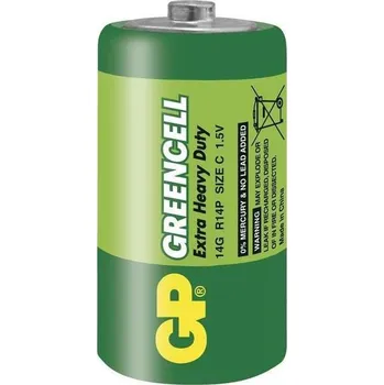 Článková baterie Baterie GP Greencell 14G, R14, primární C, 1ks
