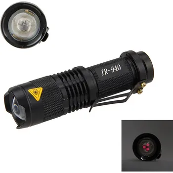 Svítilna Taktická 5W 940nm LED infračervená radiační lampa 5W Zoom Light IR baterka lovecká svítilna světlomet Handlelamp Night Vision