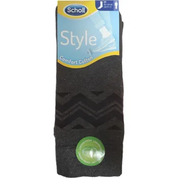 Pánské ponožky P0_0344 STYLE LONG vzorované bavlněné ponožky Scholl 39-42 šedá