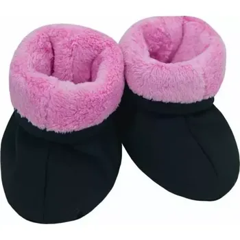 Capáčky ESITO Capáčky softshell s chlupem černá/růžová