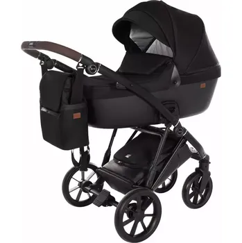 Kočárek Kombinovaný kočárek Jasmine Daisy Soft 2v1 08 Dark Black