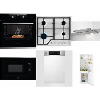 Set domácích spotřebičů ELECTROLUX KODEC75X2 + ELECTROLUX KGS6426SX + ELECTROLUX LFP326S + ELECTROLUX LMS2203EMX + ELECTROLUX EEM43300IX + ELECTROLUX LND5FE18S