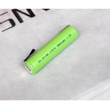 Článková baterie 1.2V 7 / 5A dobíjecí baterie 3800mah 17670 17650 4 / 3A 7/5 Ni-MH NiMH článek s čepy svařovacích jazýčků