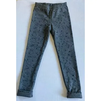 Dívčí legíny Topo dívčí zateplené legíny šedé s potiskem velikost 176