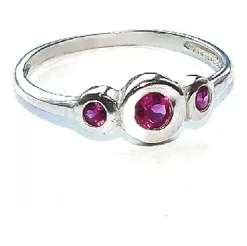 Prsten Stříbrný prsten rubíny - T1122 (Stříbrný prsten s rubíny)