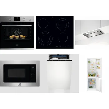 Set domácích spotřebičů ELECTROLUX KODGH70TX + ELECTROLUX EHF6343FOK + ELECTROLUX LFG716X + ELECTROLUX EMS4253TEX + ELECTROLUX EEM23100L + ELECTROLUX LND5FE18S