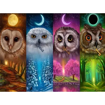 Mozaiková sada DIAMANTOVÁ MOZAIKA SOVA 13 - SLEVA -50%