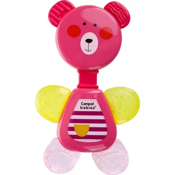 Canpol babies Chladící kousátko s chrastítkem medvídek růžová (56/139pink)