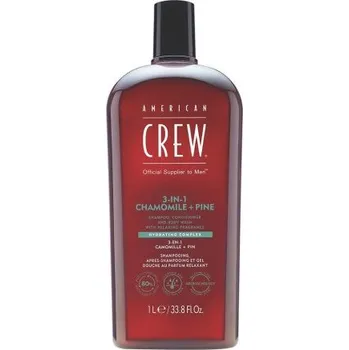 Šampon American Crew 3v1 Chamomile + Pine - Šampon, kondicionér a tělový gel 1000 ml
