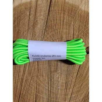Textilie Kulatá pruženka Ø3 mm svazek 3m barva zelená neon