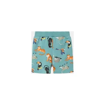 Pánské kraťasy NAME IT Sportovní kraťasy Ditmar 13228541 Zelená Regular Fit 104