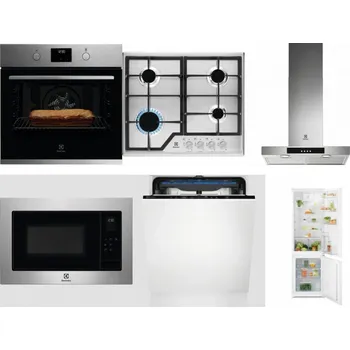 Set domácích spotřebičů ELECTROLUX KOFGH70TX + ELECTROLUX KGS6426SX + ELECTROLUX LFT426X + ELECTROLUX EMS4253TEX + ELECTROLUX EES48200L + ELECTROLUX LND5FE18S