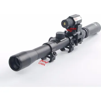 Vzduchovka Nová taktická 3-7x20 vzduchová pistole Optika s křížovou drážkou + 20 mm kolejnice + červený dotekový laserový pohled pro lovecké airsoftové napájení