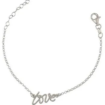 Náramek Stříbrný náramek LOVE délka náramku 17+3cm