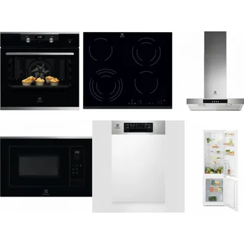 Set domácích spotřebičů ELECTROLUX KODEH70X + ELECTROLUX EHF6343FOK + ELECTROLUX LFT426X + ELECTROLUX LMS4253TMX + ELECTROLUX EEM43300IX + ELECTROLUX LND5FE18S