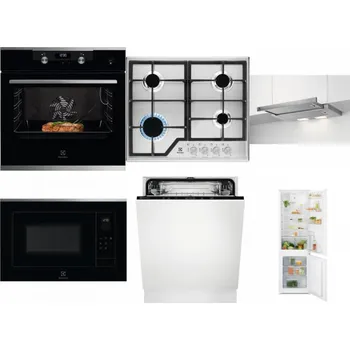 Set domácích spotřebičů ELECTROLUX KODEC75X2 + ELECTROLUX KGS6426SX + ELECTROLUX LFP326S + ELECTROLUX LMS4253TMX + ELECTROLUX EEA27200L + ELECTROLUX LND5FE18S
