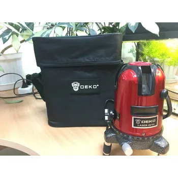 Měřící laser DEKO LL5 Série 5 Řádek 6 bodů Červený / zelený Laserová vodováha Samonivelační horizontální a vertikální 360 stupňové nastavení Vyšší viditelnost