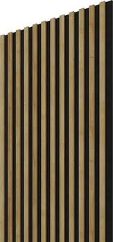 Obklad Wood Collection Acoustic Proline dřevěná lamela dub/černá 240 x 60,5 x 2 cm