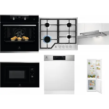 Set domácích spotřebičů ELECTROLUX KODEH70X + ELECTROLUX KGS6426SX + ELECTROLUX LFP326S + ELECTROLUX LMS2203EMX + ELECTROLUX EEM48300IX - přebaleno + ELECTROLUX LND5FE18S