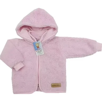 Kabátek pro miminko Lama s nášivkou světle růžová