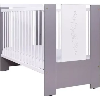 Dětská postýlka Dětská postýlka Drewex Hvězdičky šedá (53028)