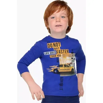 Chlapecké tričko Chlapecké triko s taxíkem Mayoral 4018 Švestkově modré (4018-64)