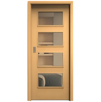 Interiérové dveře SAPELI SWING KOMFORT M49 - DÝHA - POSUVNÉ DVEŘE VČ. ZÁRUBNĚ - Buk Průchozí šířka (cm): 60, Průchozí výška (cm): 197, Typ skla: Planibel bronz