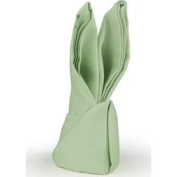 Velikonoční dekorace VEBA Skládaný látkový ubrousek Zajíček - Světle zelená